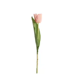 GIO HOME - PACK X6 UNIDADES TULIPAN MEDIANO 35 CM BLANCO ROSADO