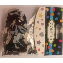 GENERICO - Confeti bigotes y cervezas negro plateado