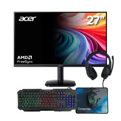 ACER - MONITOR 27 - KA272 - FHD - 144HZ - 1MS - PANEL IPS - AMD FreeSync + COMBO 4-1