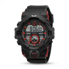 TIME - RELOJ KAIROS NEGRO ROJO DIGITAL DM1902D DEPORTIVO SUMERGIBLE + CAJA