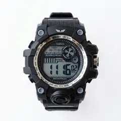 TIME - RELOJ KAIROS NEGRO PLATEADO DIGITAL DM1901 DEPORTIVO SUMERGIBLE + CAJA