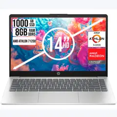 HP - Portátil 14" AMD Athlon Silver 7120U 8GB LPDDR5 SSD 1TB PCIe - Copilot Color Dorado