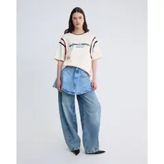 SEVEN SEVEN - Jean Baggy Barrel Azul Claro Para Mujer Azul