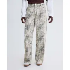 SEVEN SEVEN - Jean Baggy Con Estampado Y Picos Para Mujer Gris