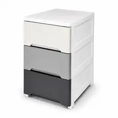 GENERICO - Cajonero Portofino Armaty de 3 Gavetas Colores Grises
