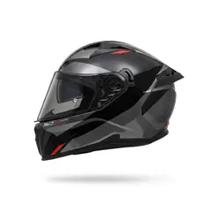 GIVI - Casco H50Z Graphic Mask Negro, Gris Brillo ECE 22.06, INCLUYE VISOR ADICIONAL