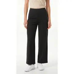 BELIFE - Pantalón negro ancho en scuba para mujer