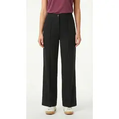 BELIFE - Pantalón negro en lino para mujer