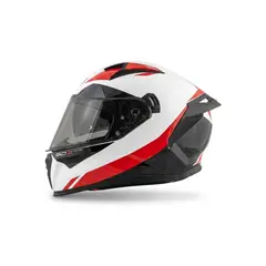 GIVI - Casco H50Z Graphic Mask Blanco, Negro, Rojo Brillo ECE 22.06, INCLUYE VISOR ADICIONAL