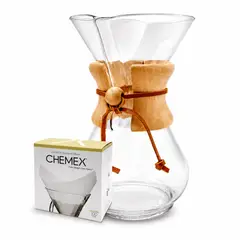 CHEMEX - Combo Maestros del FiltradoCafetera Manual para Café de Especialidad + Filtros Chemex100