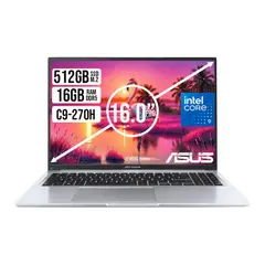 ASUS - Portátil Vivobook 16 Intel Core 9 270H 16GB RAM DDR5 SSD 512GB Pantalla WUXGA 16"