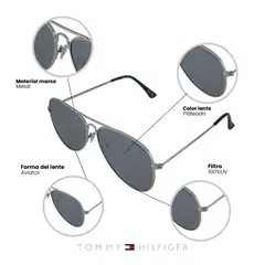 TOMMY HILFIGER - Lentes De Sol Outlook X67109 Plateado