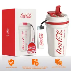 GERM - Termo Acero Inoxidable 316 19oz , Termo Diamante Pro Coca-Cola Blanco