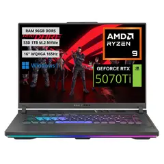 ASUS - Portatil Gamer ROG STRIX G16 2025 - RYZEN 9 8940HX - 96GB - 1TB - RTX 5070TI 12GB