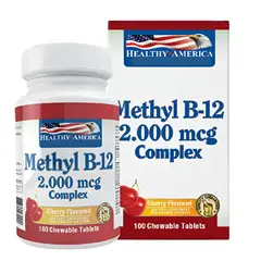 HEALTHY AMERICA - ALIMENTO CON BIOTINA + VITAMINA B12 X 100 UNIDADES/ METHYL B-12 -H.A.