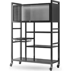GENERICO - Organizador De Cocina Multiusos Premium Estante Con Puerta Metalico