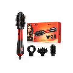 GENERICO - Cepillo de Aire Caliente VGR V-484 4 en 1 Rojo