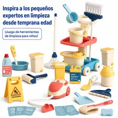 GENERICO - Juego De Limpieza Para Niños Fichas Pequeñas