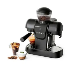 RENAHOUSE - Cafetera Espresso Profesional Con Molino Y Espumador