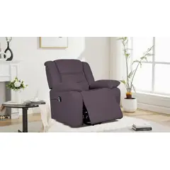 ELITE LIVING - SILLA RECLINABLE ELECTRICA LIFT CON SISTEMA LIFT 1 PUESTO MICROFIBRA PLOMO