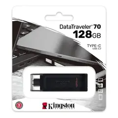 KINGSTON - Memoria USB DataTraveler 70 tipo C 3.2 128GB