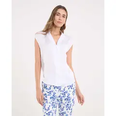 OSTU - Camisa De Mujer Manga Corta Marca Blanco #40010346