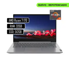 Lenovo - PORTATIL V14 AMD RYZEN 7 170 - RAM 32GB DDR5 - SSD 512GB - 14 FHD - RJ45 - WIN11 HOME