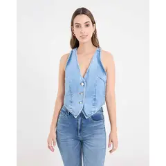 OSTU - Chaleco Para Mujer Plano Marca Color Azul #40250028