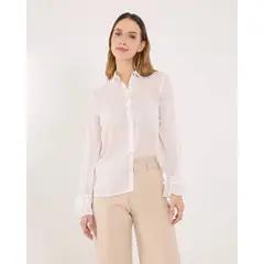 OSTU - Camisa De Mujer Manga Larga Color Crudo #40010353