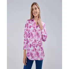 OSTU - Camisa para Mujer marca color Fucsia en Algodón #4001