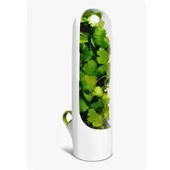 GENERICO - Recipiente Herb Saver Conservador De Hierbas Blanco Cilindro Apto Lavavajillas