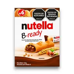 NUTELLA - Galleta Rellena de Crema de Avellana B-ready X6und