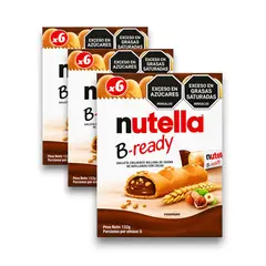 NUTELLA - Galleta Rellena de Crema de Avellana B-ready 3 pack X6und