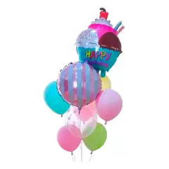 GENERICO - Globos Copa Helado Candy Dulce Feliz Cumpleaños Comprar Ya