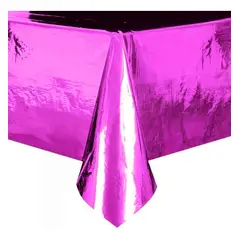 GENERICO - Mantel Metalizado Fucsia Decoracion Mesa Fiesta