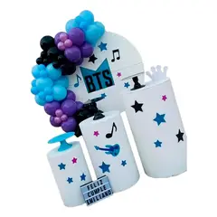 GENERICO - Globos Arco Negro Morado Azul Bts Pop Coreano Comprar
