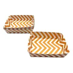 GENERICO - Platos Fiesta Blanco Dorado Zigzag X 12 Unidades Top