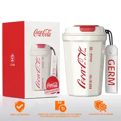 GERM - Termo Botella Termica Acero Inoxidable 13oz,Coca-Cola Blanco