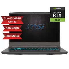 MSI - PORTATIL THIN 15 INTEL CORE I5 13420H RAM 40GB SSD 512GB RTX 3050 4GB 15.6"