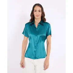 OSTU - Camisa Para Mujer Manga Corta Marca Verde #40010374
