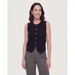 OSTU - Chaleco Para Mujer Punto Marca Color Negro #40250042