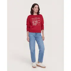 OSTU - Buzo Para Mujer Cuello Redondo Marca Rojo #40068215