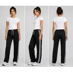 GENERAL - Jogger CARGO Deportivo De Pierna Recta Con Franjas Laterales