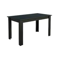 MADESA - Mesa de Comedor Rectangular 6 Puestos Negro