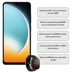 GENERICO - CELULAR XIAOMI POCO C71 8GB RAM 128GB AZUL + OBSEQUIO RELOJ NEGRO T800
