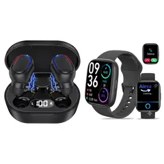 GENERICO - Combo Reloj Inteligente Con Alexa Smartwatch+Auriculares Bluetooth TWS