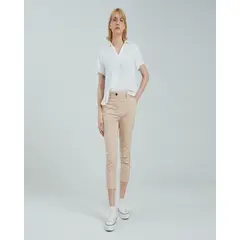 OSTU - Pantalon Mujer Capri Café Algodón 40070526-78123