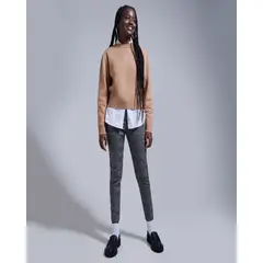 OSTU - Pantalon Mujer Chino Negro Algodón 40070486-10