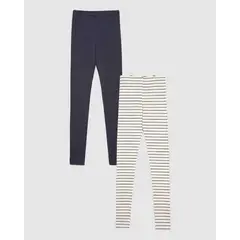 OSTU - Leggins Para Niña Marca En Color Pack X2 #90230110