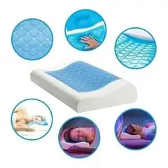 LEMMAN - 2 Almohada Cervical Gel Frio Hipoalergénica Inteligente Antimicrobiana